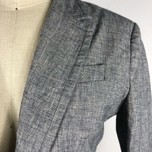 ATM ANTHONY THOMAS MELILLO Heathered Gray Blazer Jacket Button Size 8 Career - Picture 7 of 11